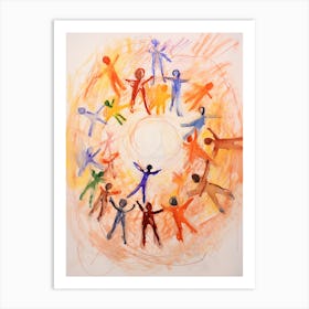 Children In A Circle Art Print