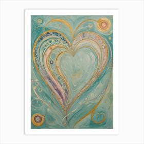 Heart Of Gold In nPastel Art Print