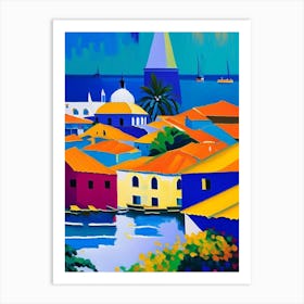 Curaçao Colourful Painting Tropical Destination Art Print