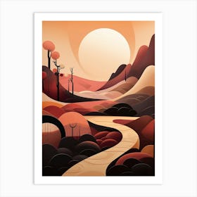 Abstract Minimalist Landscape 11 Art Print