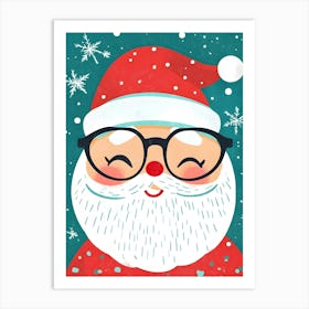 Santa Claus With Glasses Art Print