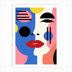 Geometric Face Shape 3 Art Print