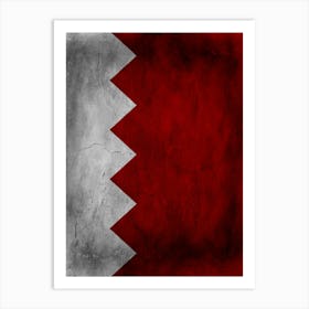 Bahrain Flag Texture Art Print