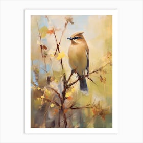 Bird Painting Cedar Waxwing 1 Art Print