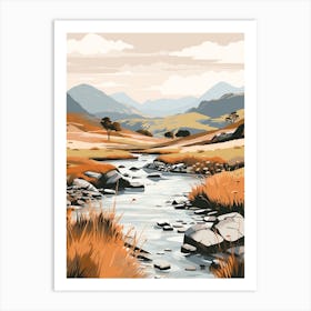 Lake District National Park England 4 Hiking Trail Landscape Art Print