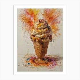 Ice Cream Cone 50 Art Print