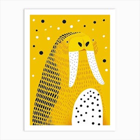 Yellow Walrus 4 Art Print
