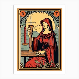 Temperance Tarot Card, Vintage 2 Art Print