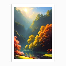 Autumn Trees In The Forest 3 Art Print