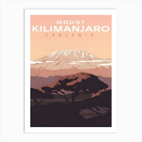 Kilimanjaro Print Mount Kilimanjaro Poster Tanzania Wall Art Art Print