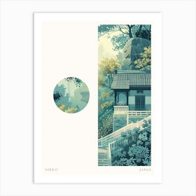Nikko Japan 3 Cut Out Travel Poster Art Print
