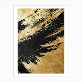 Black And Gold Painting 7 Art Print