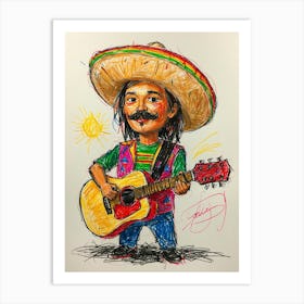 Mexican Musician Art Print