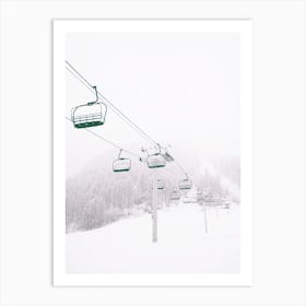 Ski Chair Lift Art Print