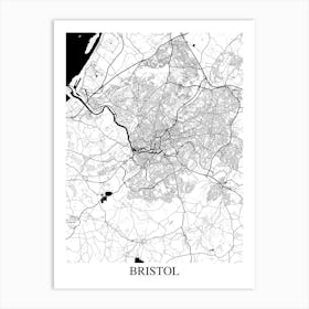 Bristol White Black Art Print