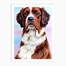Sussex Spaniel Watercolour Dog Art Print