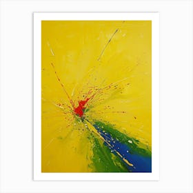 Yellow Abstract Painting Art Print