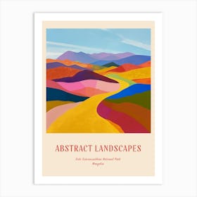 Colourful Abstract Gobi Gurvansaikhan National Park Mongolia 2 Poster Art Print