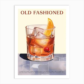 Old Fashioned Cocktail Kitchen Art Art Print