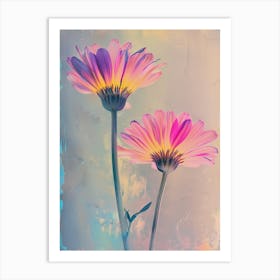 Iridescent Flower Calendula 3 Art Print