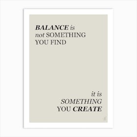 Balance Art Print