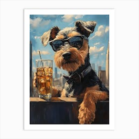 Sophisticated Airedale 6 Art Print