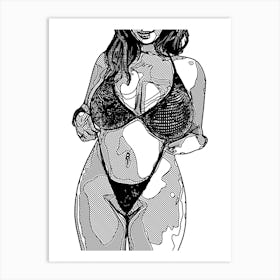 Sexy Woman Abstract Geometric (16) Art Print