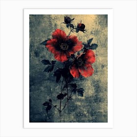 Two Red Flowers Art Print