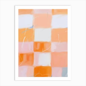 Orange Squares 1 Art Print