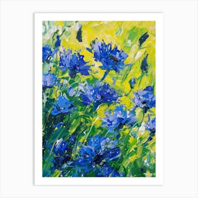 Blue Cornflowers 4 Art Print