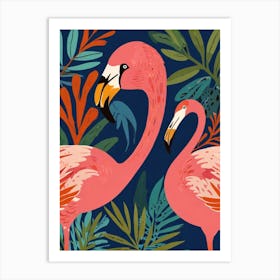 Flamingos Art Print