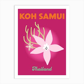 Koh Samui Thailand Travel Print Art Print