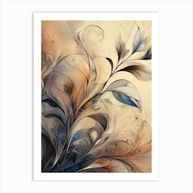 Abstract Plant Painting 4 Art Print