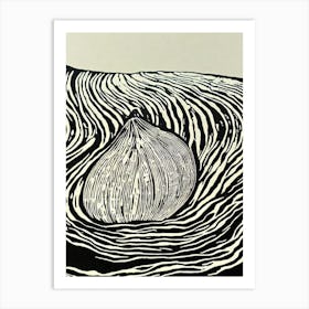 Barnacle Linocut Art Print