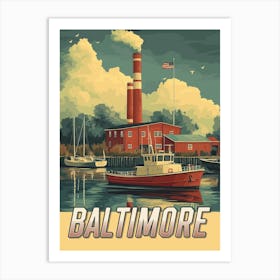 Vintage Baltimore Maryland Poster Art Print