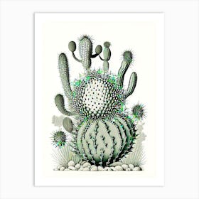 Peyote Cactus William Morris Inspired Art Print