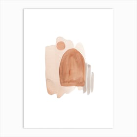 Rust Watercolor Composition Art Print