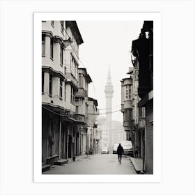 Istanbul, Turkey, Mediterranean Black And White Photography Analogue 2 Art Print