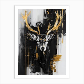 Deer Head Canvas Print 1 Art Print