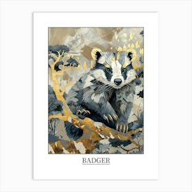 Badger Precisionist Illustration 2 Poster Art Print