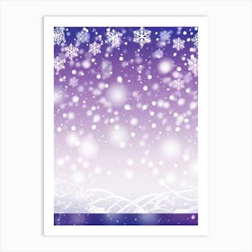 Template Snowfall Pattern Defocused Flier Holiday Frost Snowflake Fall Season Shine Blue (29) Art Print