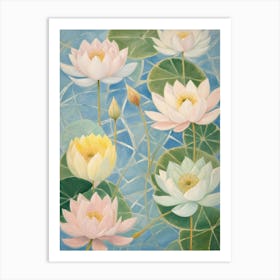 Lotus Mosaic Art Print