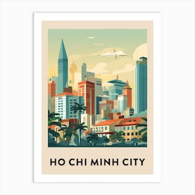 Ho Chi Minh City Vintage Travel Poster Art Print