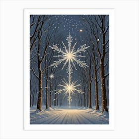 Snowy Night Art Print