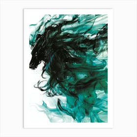 Wolf In The Wind Art Print