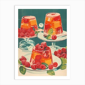 Rasperry Jelly Vintage Cookbook Illustration 3 Art Print