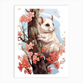 An Illustration Of A Climbing Possum 2 Art Print