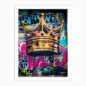 Crown Graffiti Art Print