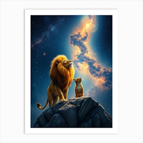 Lion King 4 Art Print