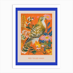 Spring Birds Poster Red Tailed Hawk 1 Art Print